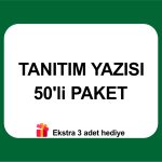 tanıtım yazısı özel 50'li paket